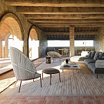 Дизайнерское уличное кресло с веревочной спинкой PETALO Armchair варинант исполнения - 7 | Loft Concept в Новосибирске