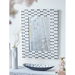 Прямоугольное зеркало с инкрустацией раковинами устриц Mother оf Pearl Facets варинант исполнения - 6 | Loft Concept в Новосибирске