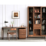 Стол рабочий округлой формы с 3-мя ящиками  Working Moonnut Table варинант исполнения - 1 | Loft Concept в Новосибирске