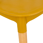 Пластиковый стул на ножках из массива бука Ferret Spiral Mustard варинант исполнения - 5 | Loft Concept в Новосибирске