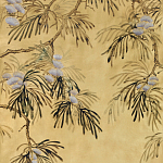 Обои ручная роспись Silk Tree Original colourway on Gold Bullion gilded paper варинант исполнения - 1 | Loft Concept в Новосибирске