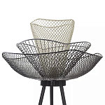 Торшер с трехъярусным плафоном из металлической сетки Metal Mesh Floor Lamp варинант исполнения - 5 | Loft Concept в Новосибирске