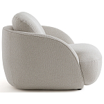 Полукруглое кресло из обивки меланж Halle Melange Armchair варинант исполнения - 5 | Loft Concept в Новосибирске