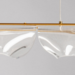 Люстра линейная с 3-мя белыми волнистыми плафонами Wave Line варинант исполнения - 9 | Loft Concept в Новосибирске