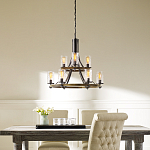 Люстра с цилиндрическим плафонами из толстого волнистого стекла в индустриальном стиле Feiss варинант исполнения - 7 | Loft Concept в Новосибирске