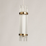 Подвесной светильник с цилиндром из прозрачных стеклянных трубок Nembus варинант исполнения - 3 | Loft Concept в Новосибирске
