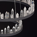 Люстра с двумя кольцами черного цвета с хрустальными элементами QUARTZ CRYSTAL варинант исполнения - 12 | Loft Concept в Новосибирске