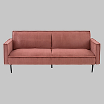 Диван современный вельветовый прямой Worcester Коралл варинант исполнения - 2 | Loft Concept в Новосибирске