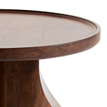 Круглый приставной стол из массива ореха Balu Wooden Side Table варинант исполнения - 3 | Loft Concept в Новосибирске