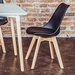 Стул с основой из пластика и мягким сиденьем Arvika Black варинант исполнения - 9 | Loft Concept в Новосибирске