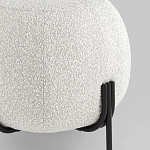 Пуф в ткани букле молочного цвета Pikelet варинант исполнения - 3 | Loft Concept в Новосибирске