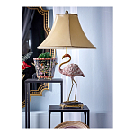 Настольная лампа с абажуром Розовый Фламинго Porcelain Flamingo Lamp варинант исполнения - 2 | Loft Concept в Новосибирске