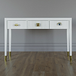 Дизайнерский Письменный стол Elsa Dreams White с тремя ящиками варинант исполнения - 1 | Loft Concept в Новосибирске