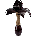 Настольная лампа черная INDONESIAN LAMPS варинант исполнения - 1 | Loft Concept в Новосибирске