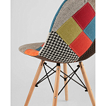Пластиковый стул на ножках из массива бука Eames Пэчворк варинант исполнения - 3 | Loft Concept в Новосибирске