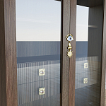 Дизайнерский шкаф витрина Elsa Dreams Walnut с 4-мя ящиками варинант исполнения - 5 | Loft Concept в Новосибирске