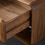 Прикроватная деревянная тумба с ящиком и нишей для хранения Moon Walnut Furniture варинант исполнения - 5 | Loft Concept в Новосибирске