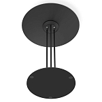 Стол журнальный с круглой столешницей из стекла Gray and Gold Marble варинант исполнения - 6 | Loft Concept в Новосибирске