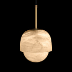 Подвесной светильник из белого алебастра Cryptocrystalline Stone варинант исполнения - 6 | Loft Concept в Новосибирске