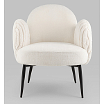 Полукресло Wave Stripes букле белый варинант исполнения - 4 | Loft Concept в Новосибирске