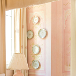 Обои ручная роспись Jharokha Arches Original colourway on pink painted Xuan paper варинант исполнения - 5 | Loft Concept в Новосибирске