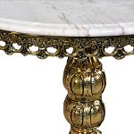 Стол круглый с мраморной столешницей Coffee De Bronze варинант исполнения - 1 | Loft Concept в Новосибирске