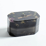 Шкатулка из эпоксидной смолы с цветами черная Epoxy Resin Box Black варинант исполнения - 4 | Loft Concept в Новосибирске