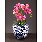 Кашпо с орнаментом в сочетании белого и синего цвета Artistic Flowerpot варинант исполнения - 4 | Loft Concept в Новосибирске