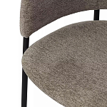 Стул полукруглый с каркасом из металла и мягким сиденьем и спинкой Soft Chenille варинант исполнения - 2 | Loft Concept в Новосибирске