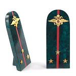 Сувенир Погон МВД из натурального камня змеевик Souvenir Epaulets варинант исполнения - 3 | Loft Concept в Новосибирске
