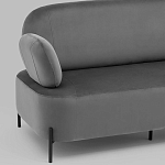 Диван в велюровой обивке серого цвета COLOR BLOCK варинант исполнения - 5 | Loft Concept в Новосибирске