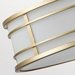 Подвесной светильник цвета латунь с белым матовым плафоном с геометрическим рисунком Feiss варинант исполнения - 6 | Loft Concept в Новосибирске