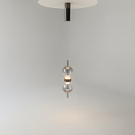 Подвесной светильник с плафоном из стекла с зеркальным градиентом Double Moon варинант исполнения - 4 | Loft Concept в Новосибирске