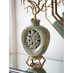 Ваза зеленая с бронзовыми ветвями и фарфоровыми рыбками Eden Garden варинант исполнения - 3 | Loft Concept в Новосибирске