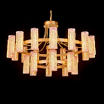 Люстра двухъярусная круглая с текстурными цилиндрическими плафонами Glimpse варинант исполнения - 3 | Loft Concept в Новосибирске