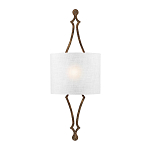 Бра с цилиндрическим тканевым абажуром белого цвета Feiss варинант исполнения - 1 | Loft Concept в Новосибирске