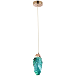 Подвесной светильник Soar Hanging Lamp Brass Emerald Изумрудный варинант исполнения - 2 | Loft Concept в Новосибирске