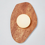 Бра с каменным основанием и плафоном из стекла Brown Shaw Marble Lighting варинант исполнения - 1 | Loft Concept в Новосибирске