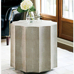 Приставной стол бежевый Stingray Skin Table кожа варинант исполнения - 2 | Loft Concept в Новосибирске