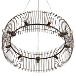 Люстра круглая из тонких прутьев Thin Bronze Rods варинант исполнения - 2 | Loft Concept в Новосибирске