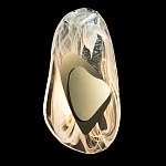 Бра овальное из стекла с золотым элементом Flow Texture  варинант исполнения - 3 | Loft Concept в Новосибирске