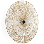 Круглый настенный светильник с декором из пеньковой веревки Alano Wall Lamp варинант исполнения - 1 | Loft Concept в Новосибирске