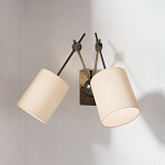 Бра с двумя тканевыми абажурами в форме цилиндра Prerequisites варинант исполнения - 3 | Loft Concept в Новосибирске