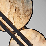 Бра из двух каменных дисков в металлической раме Constellation варинант исполнения - 3 | Loft Concept в Новосибирске