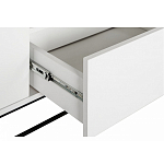 ТВ-тумба белая с  2-мя дверцами и ящиком Strict Lines варинант исполнения - 4 | Loft Concept в Новосибирске