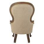 Кресло с мягкой обивкой из светло-коричневого велюра на 4-х деревянных ножках Evelyn Classical Armchair варинант исполнения - 2 | Loft Concept в Новосибирске