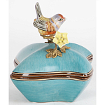 Фарфоровая шкатулка с птицей Eden Garden Blue варинант исполнения - 3 | Loft Concept в Новосибирске