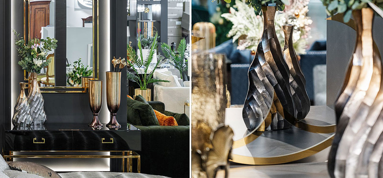 Ваза Top black and gold Ваза Top black and gold - Loft-Concept в Новосибирске