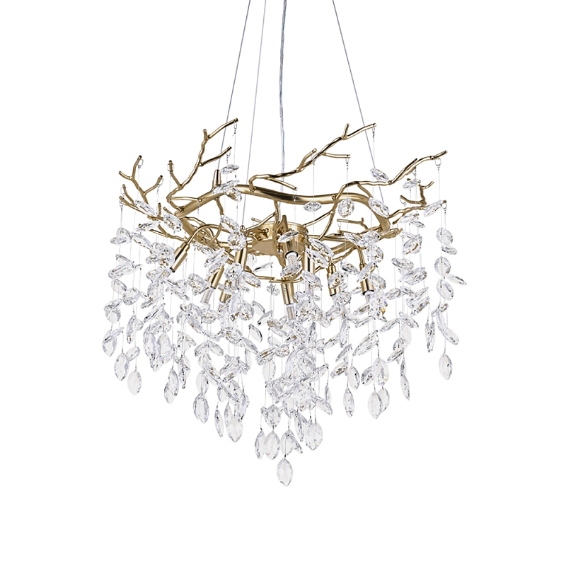 Люстра Floes Gold Хрустальная Золотой в Новосибирске | Loft Concept 
