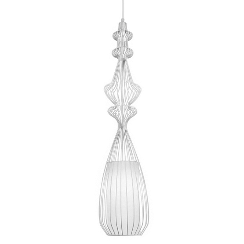 Подвесной светильник Wire Dream Pendant 1 Белый Белый Подвесной светильник Wire Dream Pendant 1 Белый Белый в Новосибирске | Loft Concept